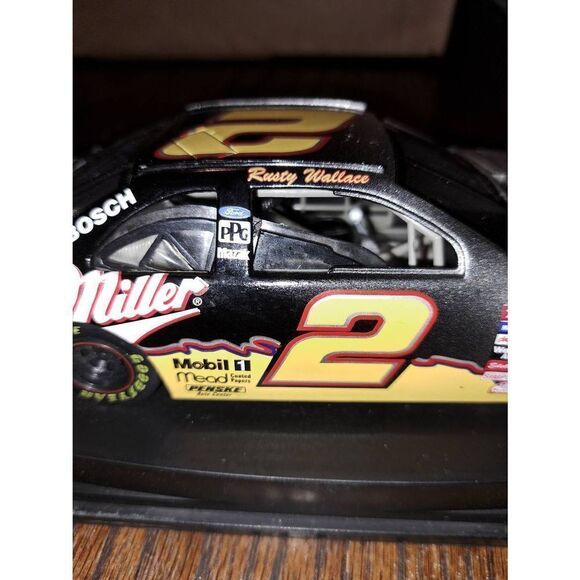 Vintage 1996 Rusty Wallace #2 Miller 25 Year Anniversary Die Cast Car in Display - Picture 7 of 8